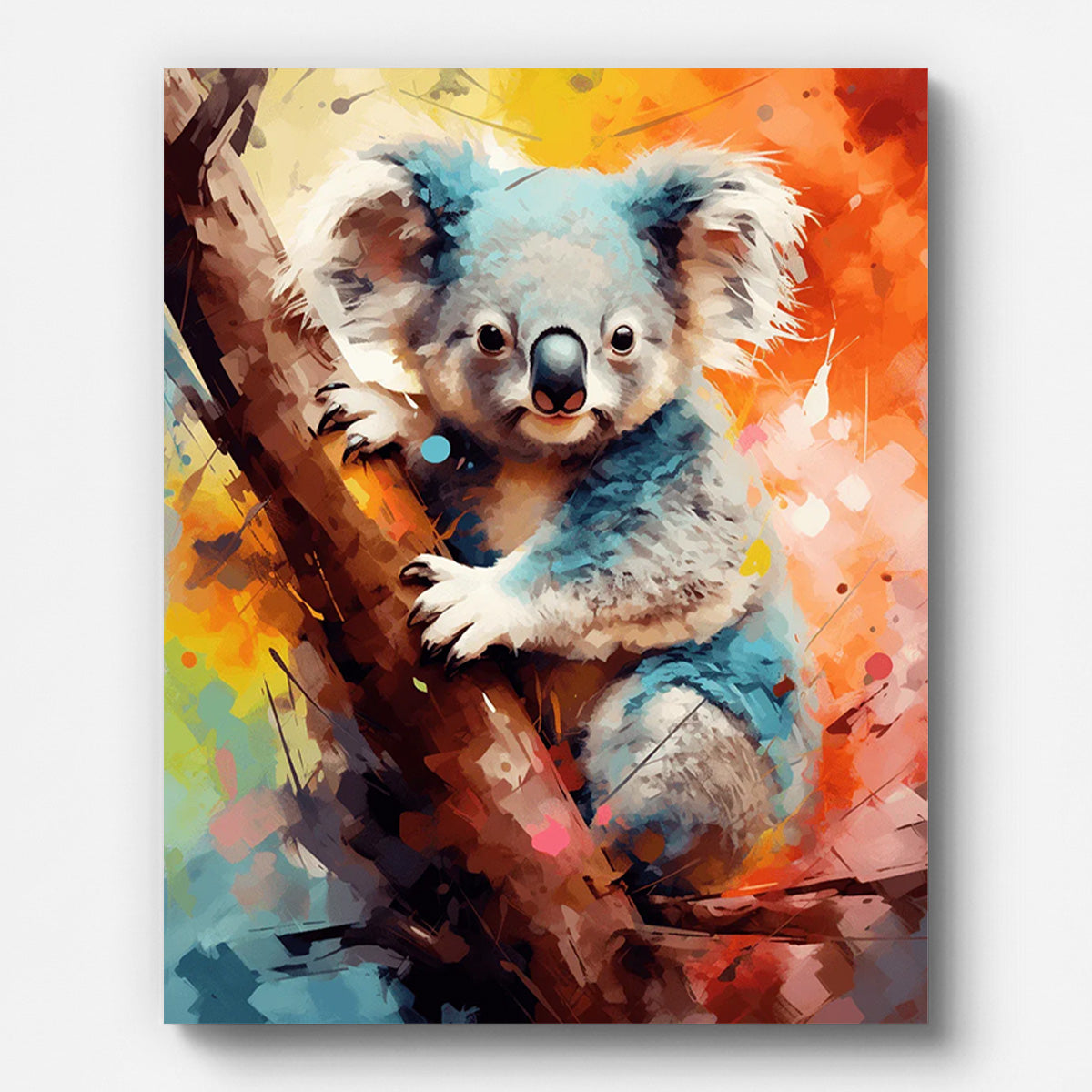 Koala in The Tree Paint by Numbers for Adults by Paintarthub - Finished Wall Art