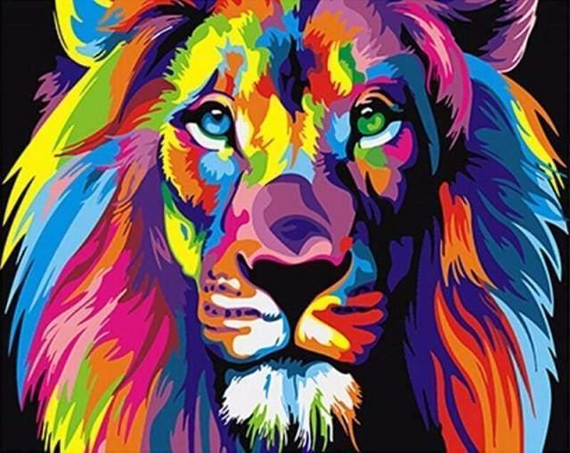 Lion Pop Art Paint by Number for Adults by Paintarthub