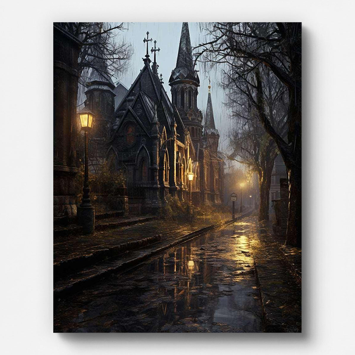 Magic Castle Paint by Numbers for Adults by Paintarthub - Finished Wall Art