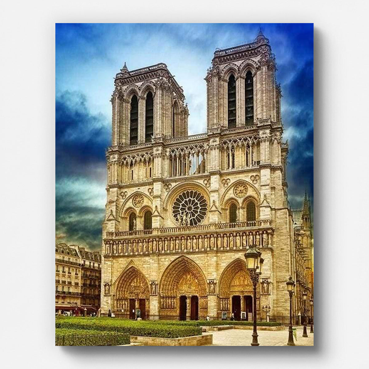 Majestic Notre Dame de Paris Paint by Numbers for Adults by Paintarthub - Finished Wall Art
