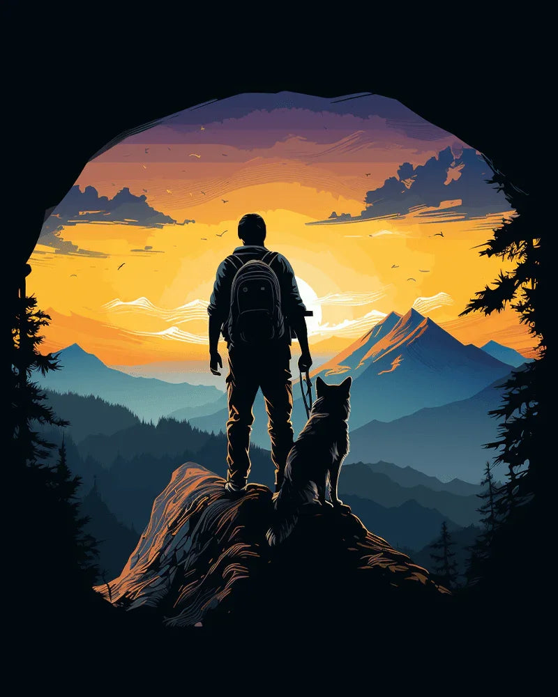 Man and Dog Paint by Numbers for Adults by Paintarthub