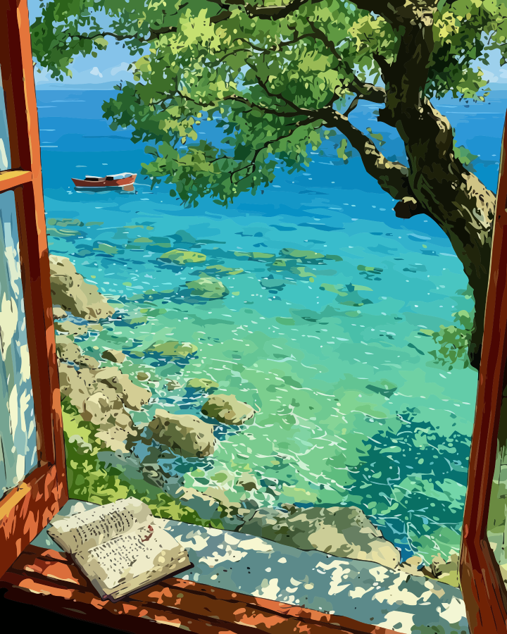 Mediterranean Sea Paint by Numbers for Adults by Paintarthub