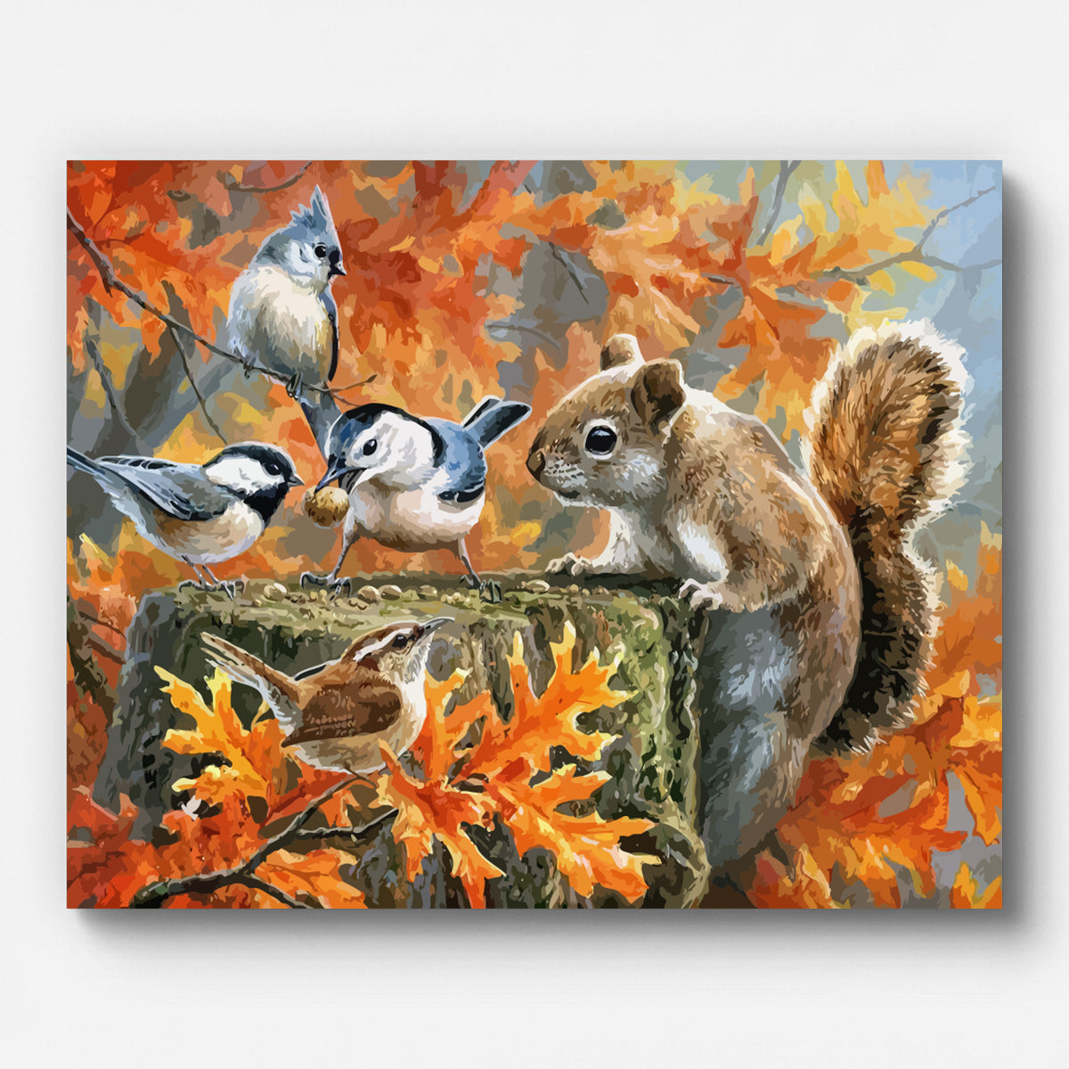 Mischievous Squirrel Paint by Numbers for Adults by Paintarthub - Finished Wall Art