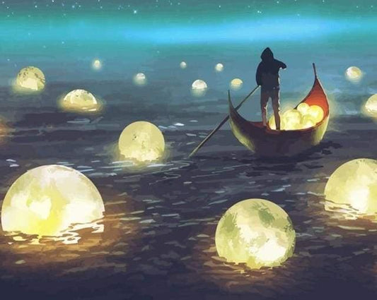 Moon Lake Paint by Numbers for Adults by Paintarthub