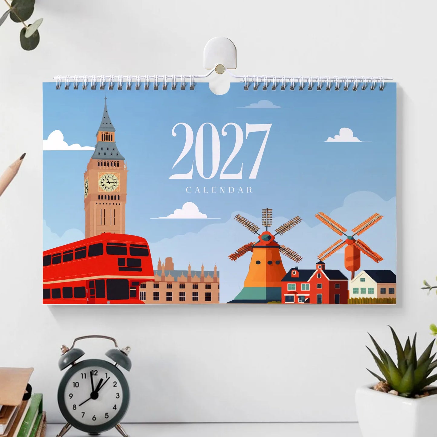 Paint by Numbers Calendar 2027 - World Landmarks Free Shipping - Paintarthub