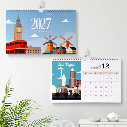 Paint by Numbers Calendar 2027 - World Landmarks Free Shipping - Paintarthub