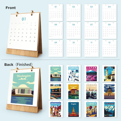 Paint by Numbers Calendar 2027 – Travel Post Free Shipping