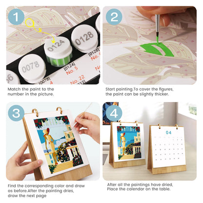 Paint by Numbers Calendar 2027 – Travel Post Free Shipping