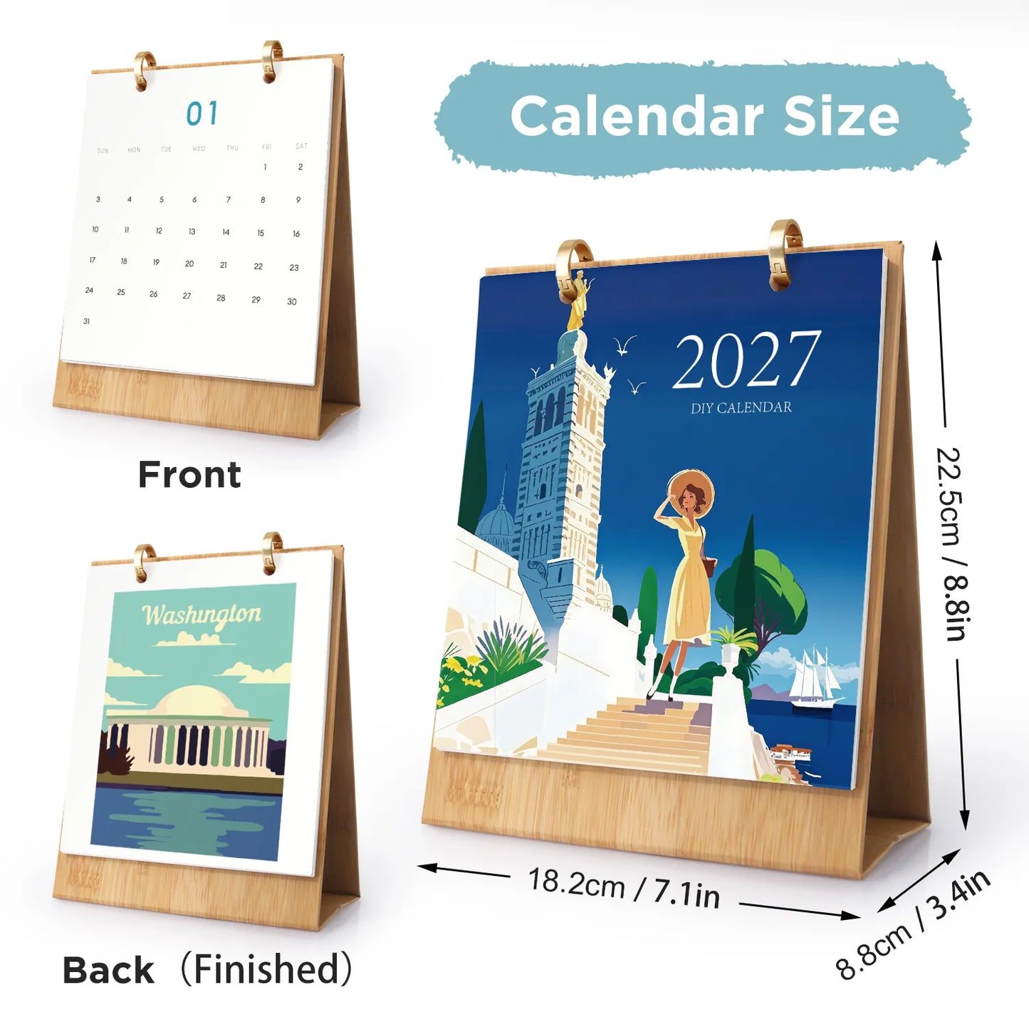 Paint by Numbers Calendar 2027 – Travel Post Free Shipping