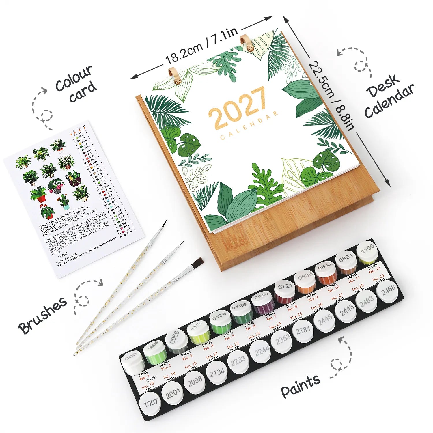 Paint by Numbers Houseplant Calendar 2027 Free Shipping - Paintarthub