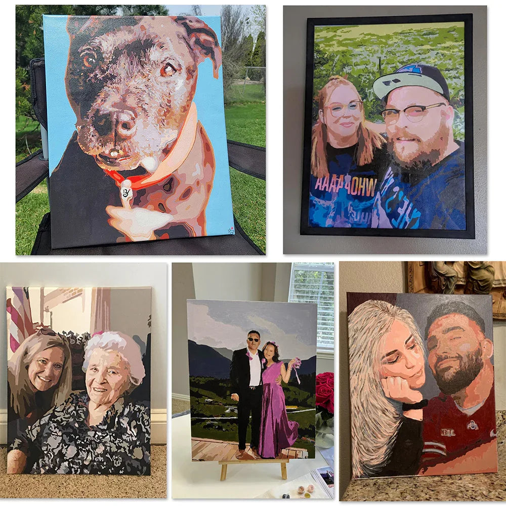 Photo Custom - Personalized Paint by Numbers DE Free Shipping - Paintarthub