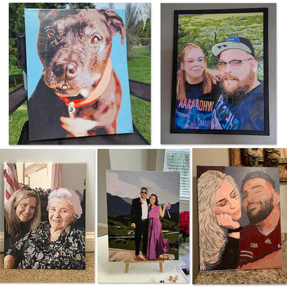 Photo Custom - Personalized Paint by Numbers DE Free Shipping - Paintarthub
