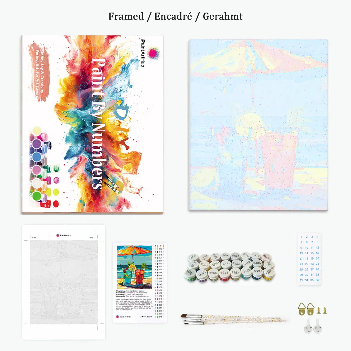 Flowers and Bicycles Paint by Numbers Free Shipping - Paintarthub