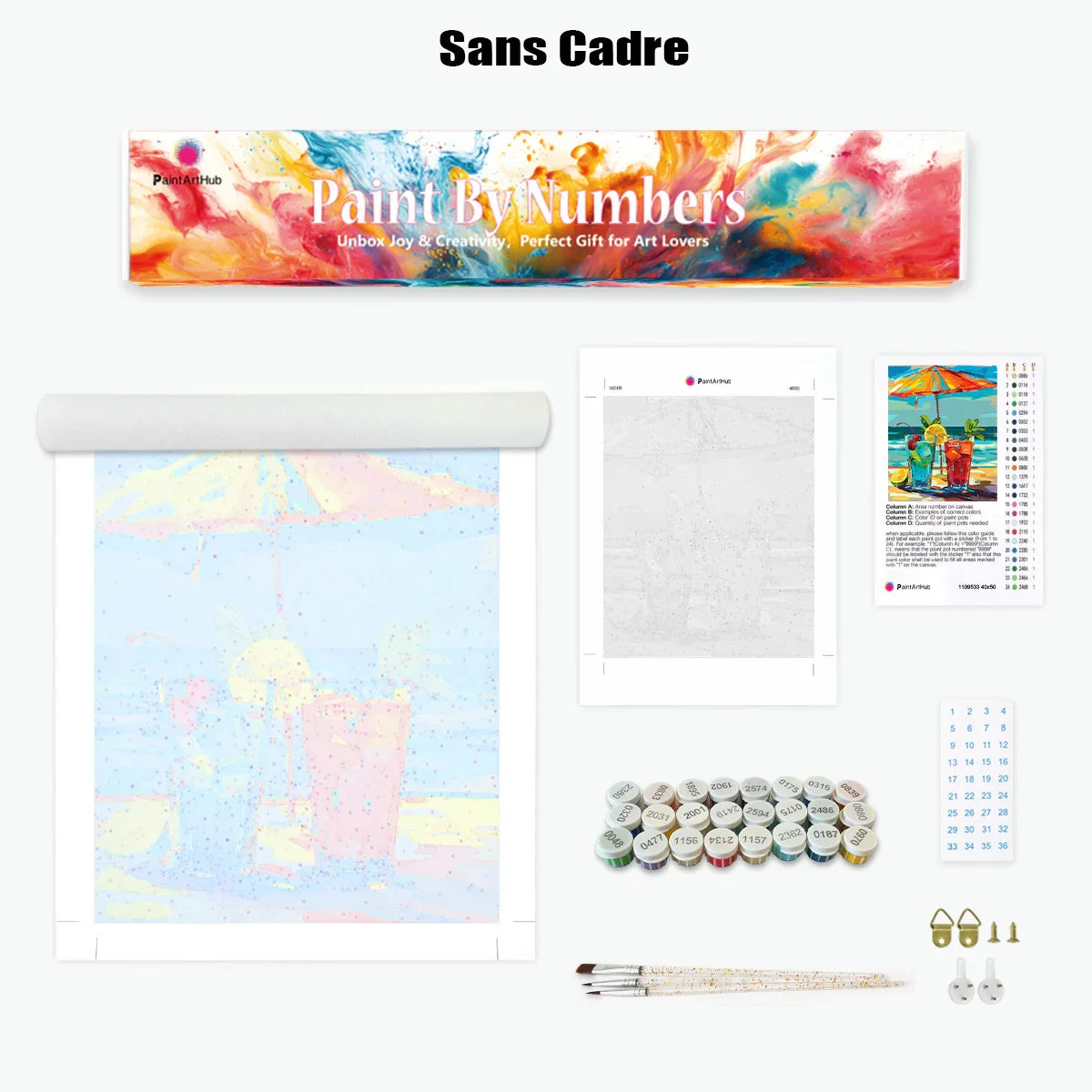 Kit Peinture Par Numéros Personnalisée Photo 40x50cm - Portrait DIY Sur Toile Pour Adultes