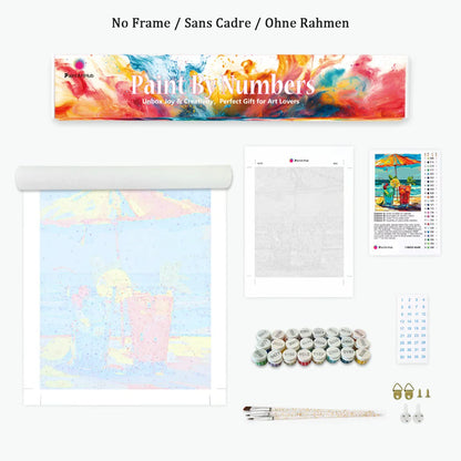 Tropical Bay Paint by Numbers Free Shipping - Paintarthub