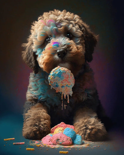 Poodle Puppy Paint by Numbers for Adults by Paintarthub