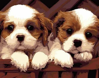 Prince Charles Puppies Paint by Numbers for Adults by Paintarthub
