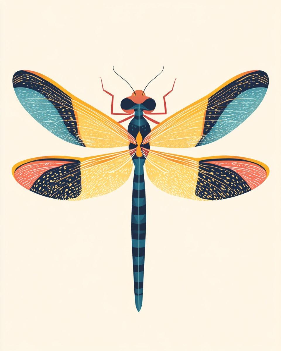 Rainbow Dragonfly Paint by Numbers for Adults by Paintarthub