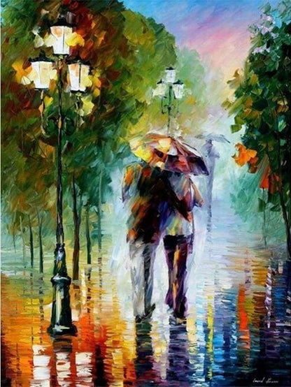 Romanticism Under The Rain Paint by Number for Adults by Paintarthub
