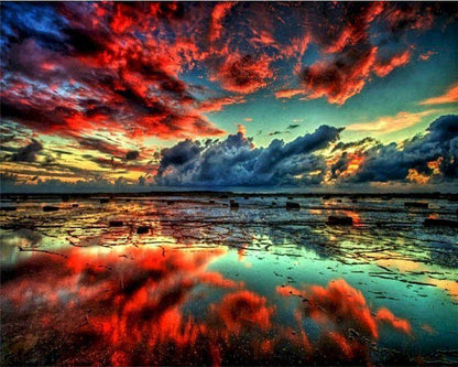 Sky Reflection Paint by Numbers for Adults by Paintarthub