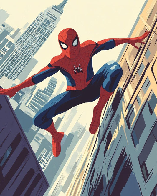 Spider-Man in the City Paint by Numbers for Adults by Paintarthub