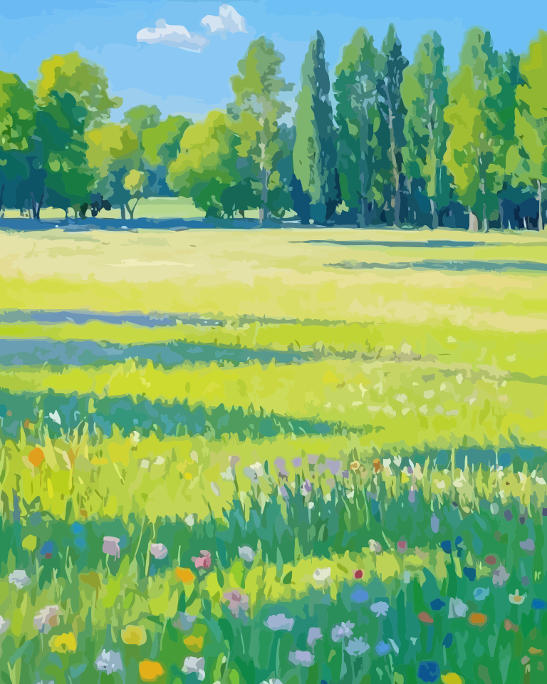 Spring Meadow Wildflowers Paint by Numbers for Adults by Paintarthub