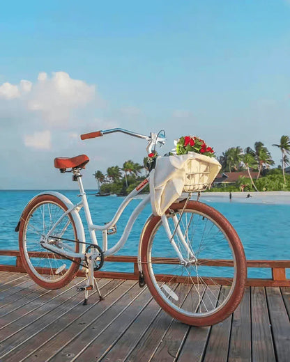 Summer Seaside Bicycle Paint by Numbers for Adults by Paintarthub