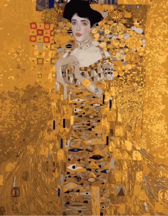 The Lady in Gold Paint by Numbers for Adults by Paintarthub