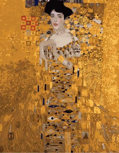 The Lady in Gold Paint by Numbers for Adults by Paintarthub