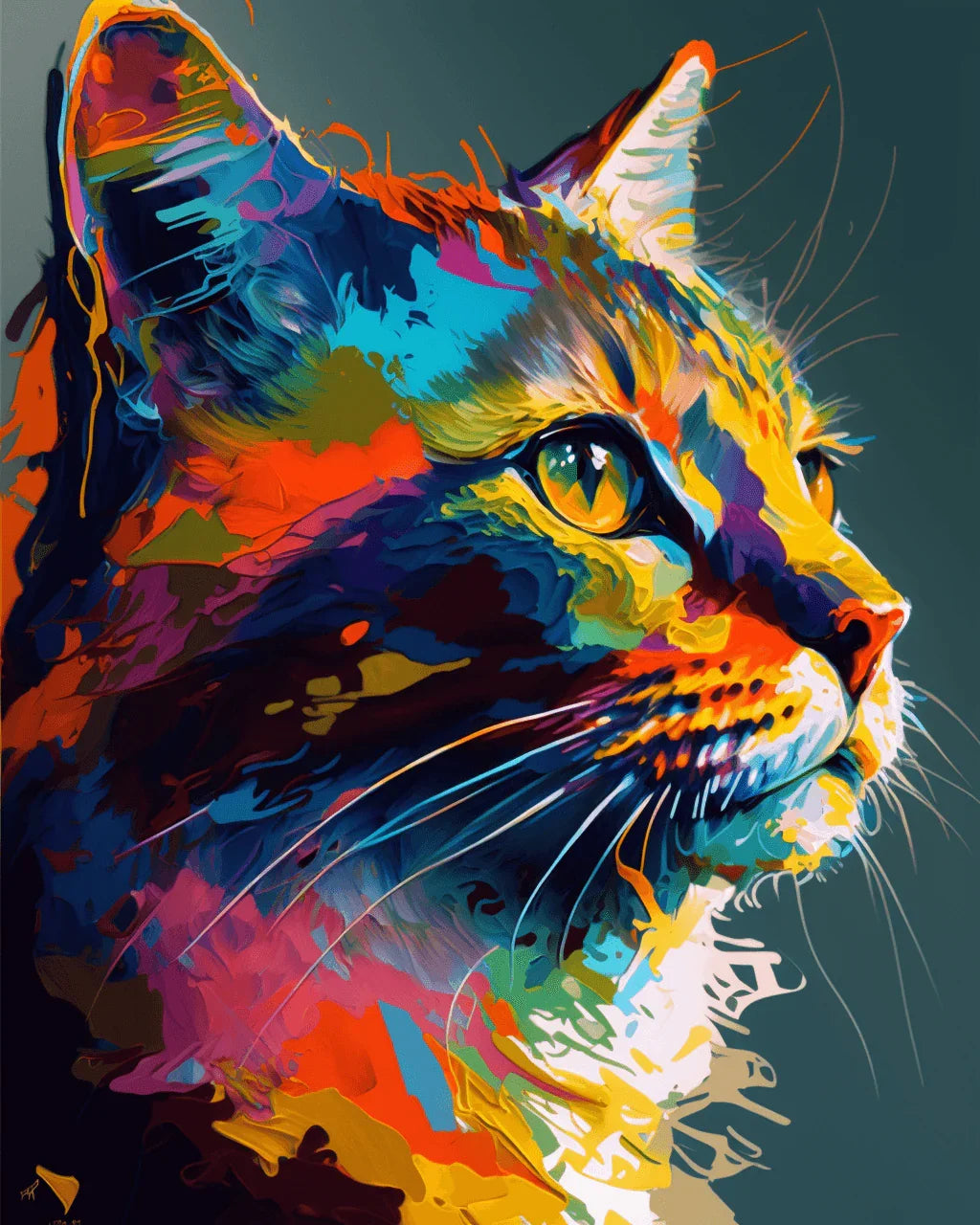 Thinking Cat Avatar Paint by Number for Adults by Paintarthub