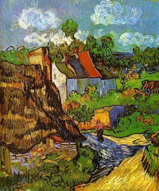 Van Gogh Houses at Auvers Paint by Numbers for Adults by Paintarthub