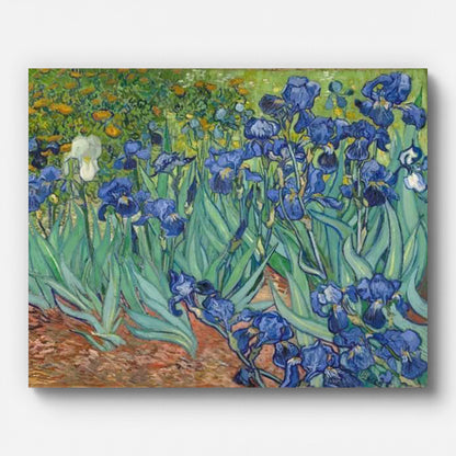 Van Gogh Irises Paint by Numbers for Adults by Paintarthub - Finished Wall Art
