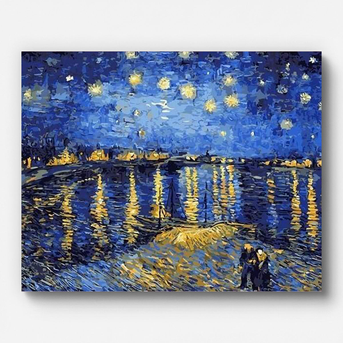 Van Gogh Starry Night Over the Rhone Paint by Numbers for Adults by Paintarthub - Finished Wall Art