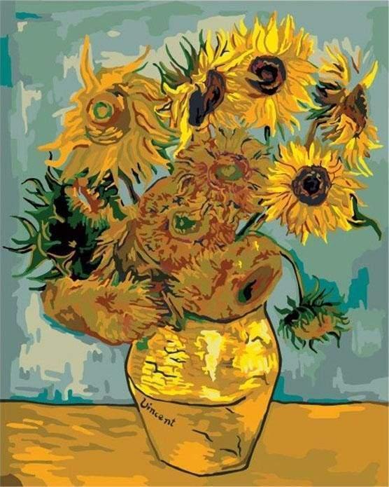 Van Gogh Sunflowers Paint by Numbers for Adults by Paintarthub