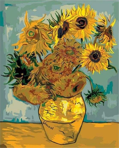 Van Gogh Sunflowers Paint by Numbers for Adults by Paintarthub