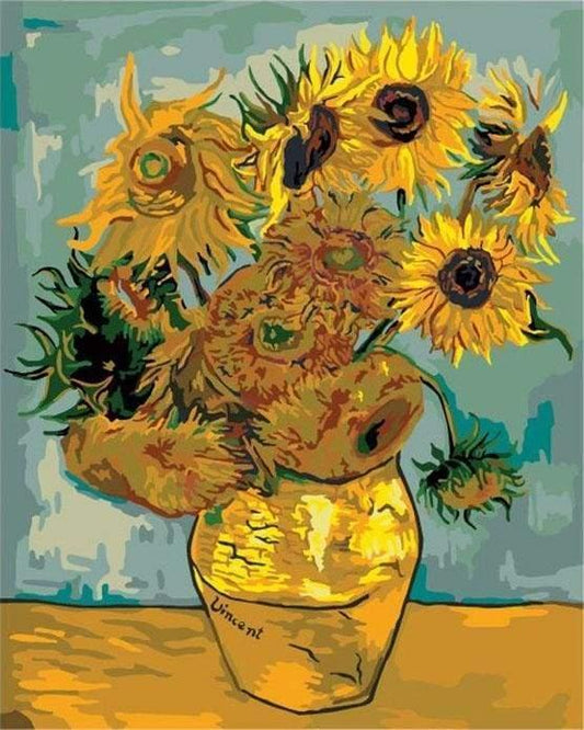 Van Gogh Sunflowers Paint by Numbers for Adults by Paintarthub