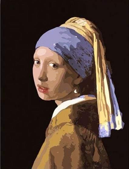Vermeer Girl with a Pearl Earring Paint by Numbers for Adults by Paintarthub