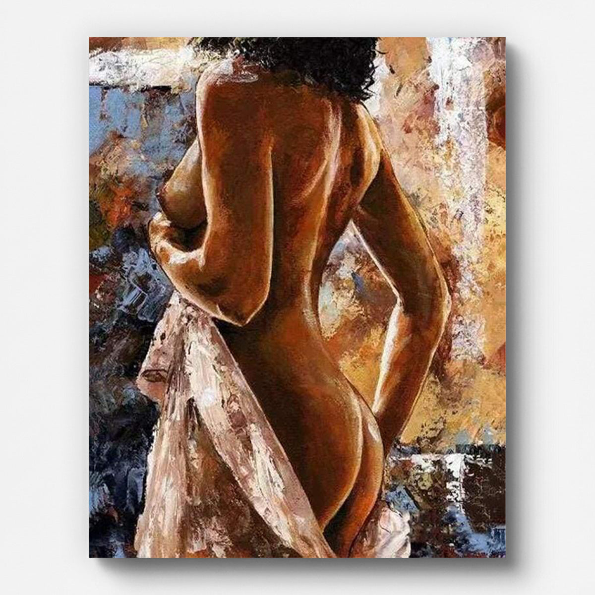 Woman After Bathing Paint by Numbers for Adults by Paintarthub - Finished Wall Art