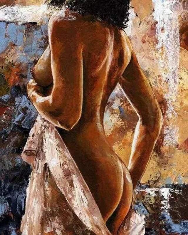 Woman After Bathing Paint by Numbers for Adults by Paintarthub