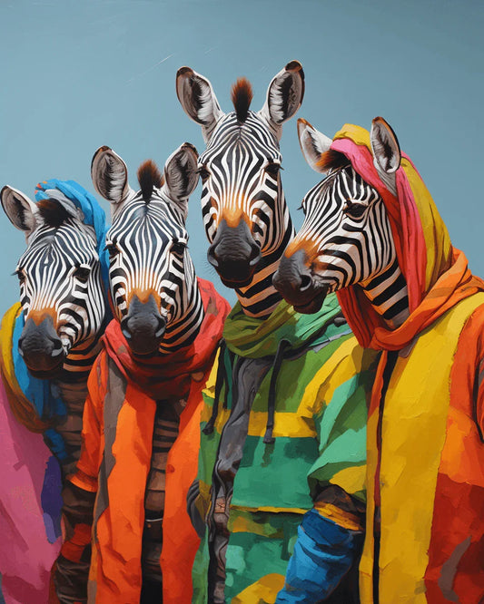 Zebra Gentleman Paint by Number for Adults by Paintarthub