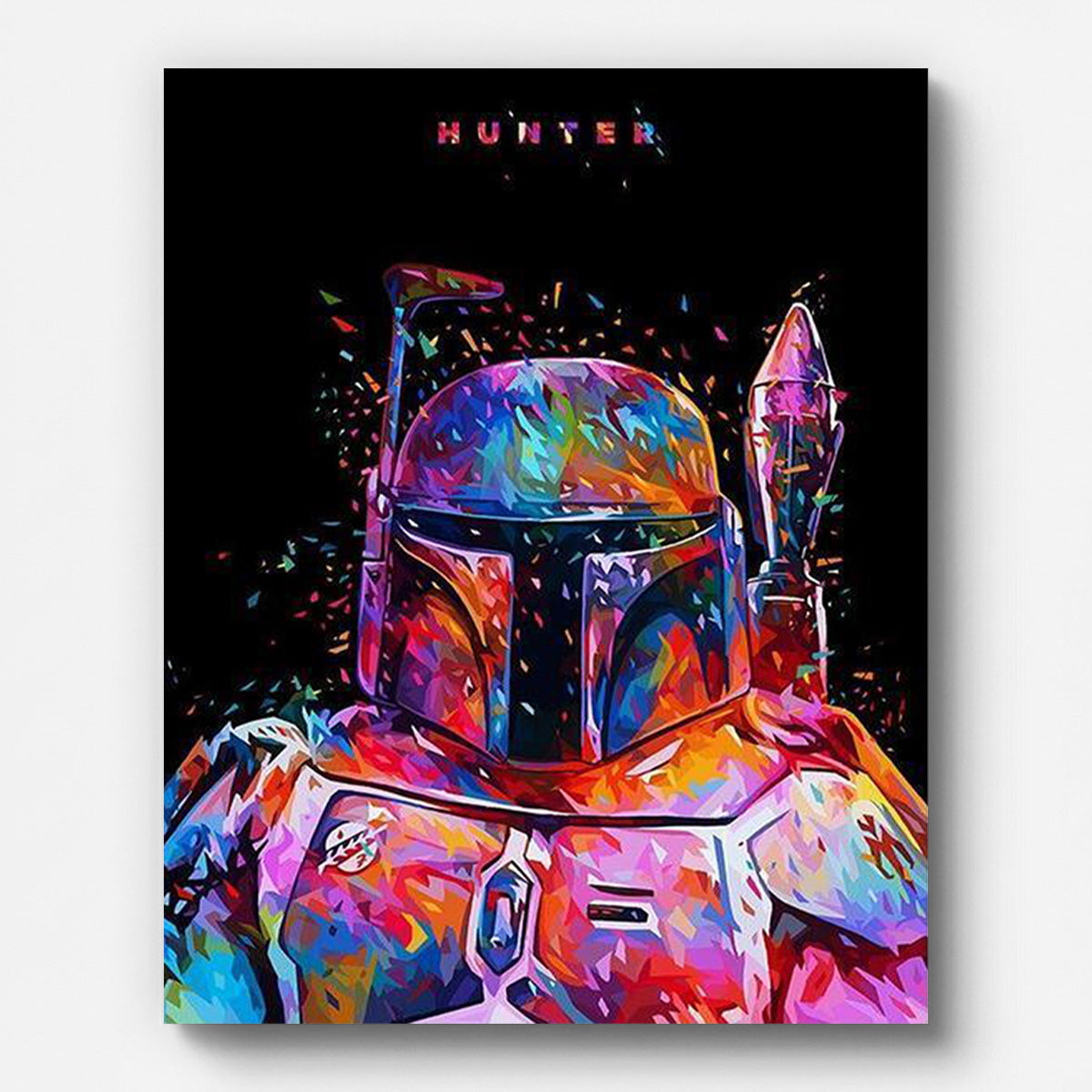 Extraterrestre abstrait – peinture par numéros sur toile tendue