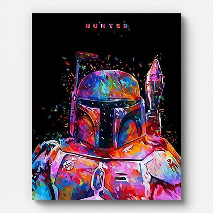 Extraterrestre abstrait – peinture par numéros sur toile tendue