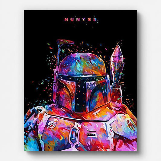 Extraterrestre abstrait – peinture par numéros sur toile tendue