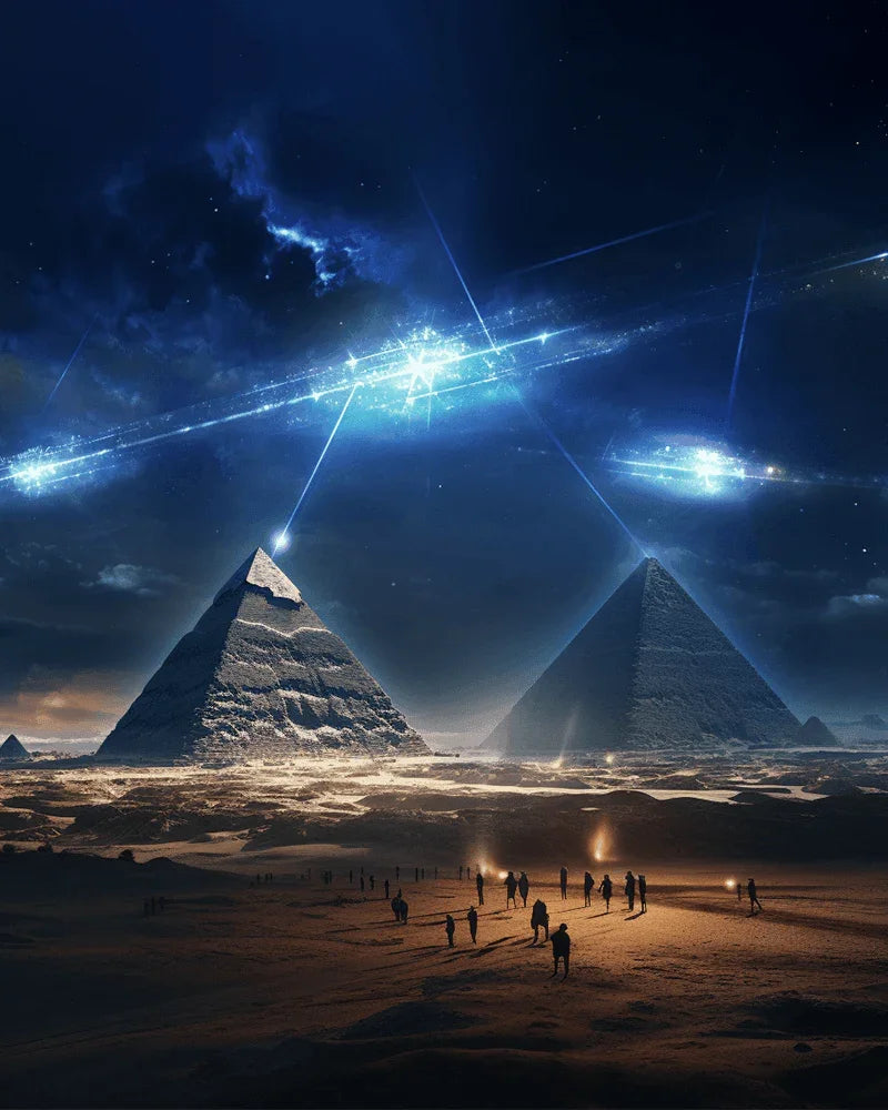 Vollständiges Motiv der Pyramiden des alten Ägypten – Malen nach Zahlen