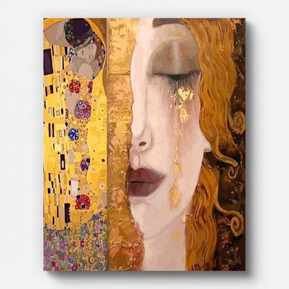 Anne-Marie Zilberman Freya's Tears Paint by Numbers shown on a stretched canvas