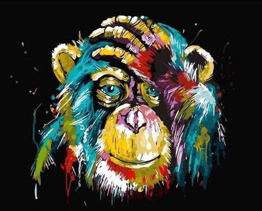 Baboon Paint by Number Free Shipping - Paintarthub