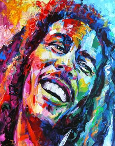 Bob Marley Watercolor Paint by Number Free Shipping - Paintarthub