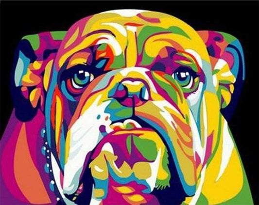 Bulldog Paint by Number Free Shipping - Paintarthub