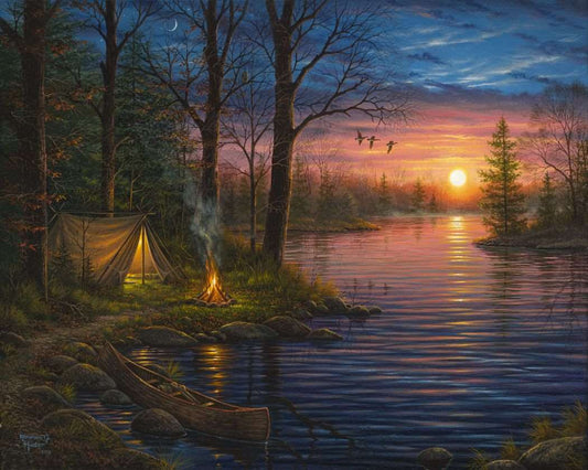 Camping and Lake Paint by Number Free Shipping - Paintarthub