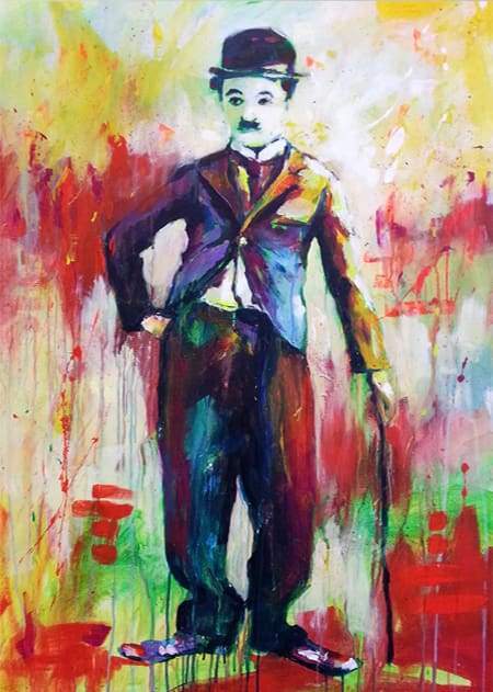 Chaplin Watercolor Paint by Number Free Shipping - Paintarthub